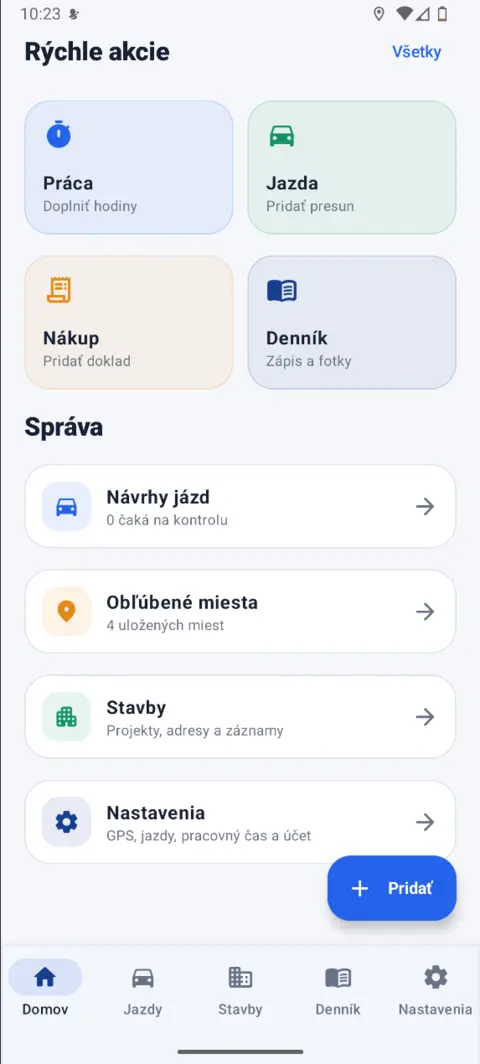 Rýchle akcie v Stavix WORKER